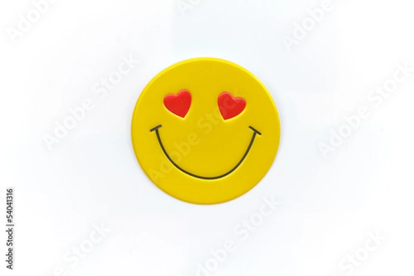 Obraz Bright, yellow sticker with a smiley face