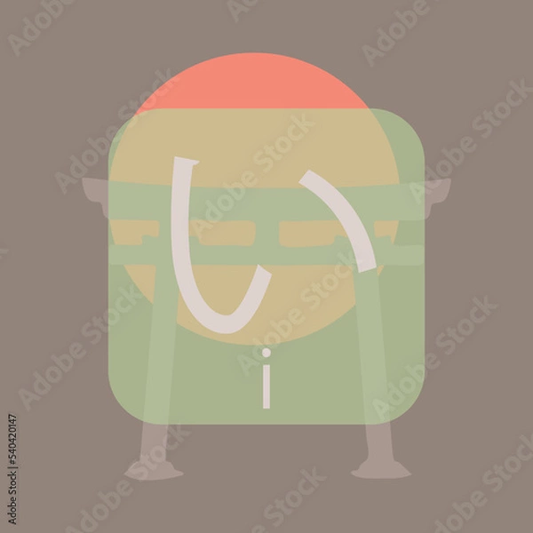 Obraz Hiragana - Japanese basic characters handwritten table