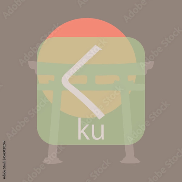 Obraz Hiragana - Japanese basic characters handwritten table