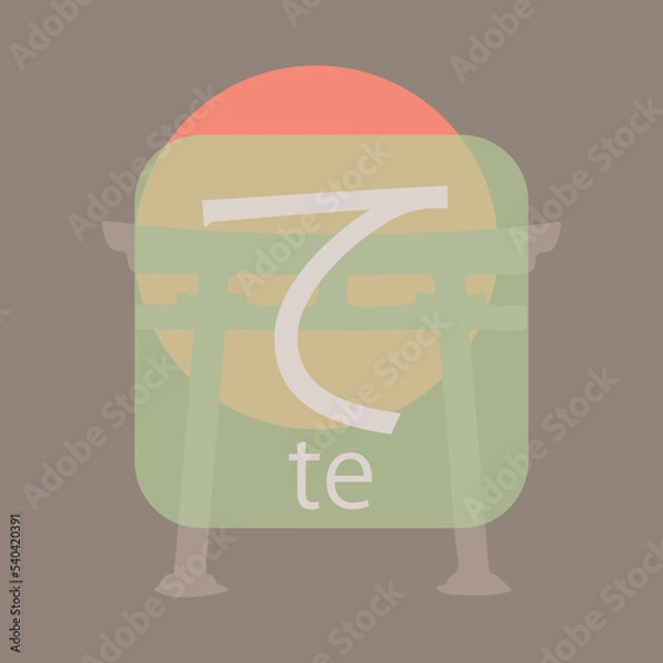 Fototapeta Hiragana - Japanese basic characters handwritten table