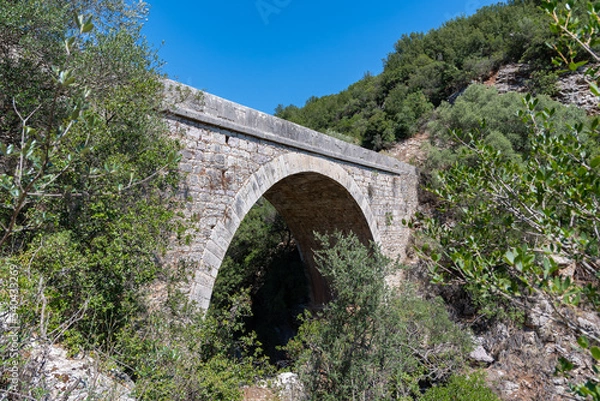Fototapeta Koukos bridge in Arcadia, Greece