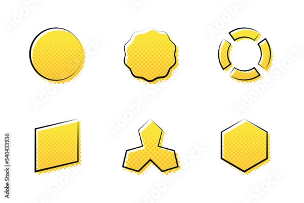 Obraz halftone shapes collection  1