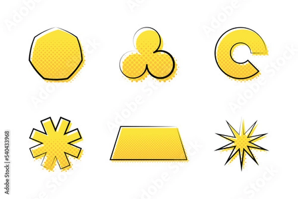 Obraz halftone shapes collection 9