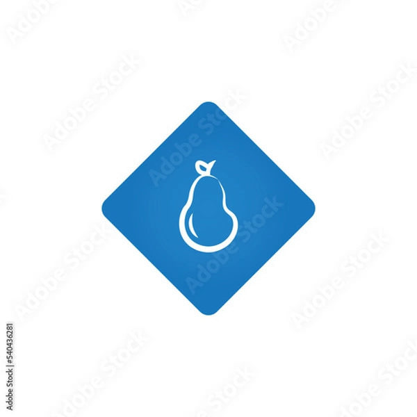 Obraz Pear fruit design. Vector illustration.