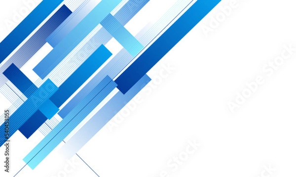 Obraz abstract background with geometric shapes in blue color