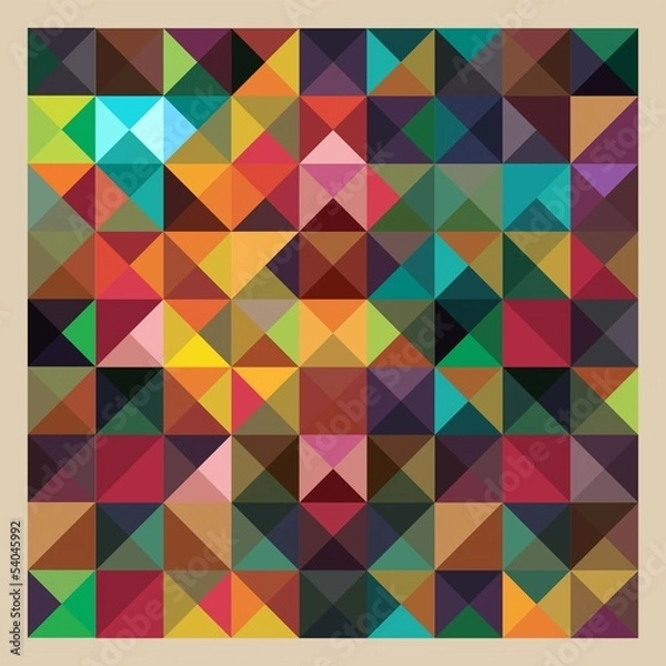 Fototapeta Colorful Triangles Modern Abstract Mosaic Design Pattern
