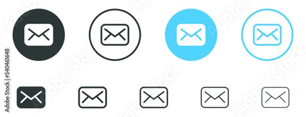 Fototapeta envelope icon, email message icon - Mail icon button sign, notification new message icons buttons