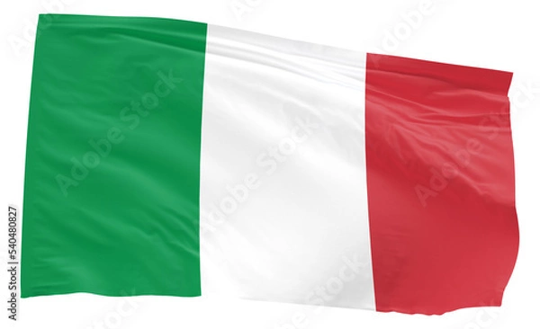 Fototapeta waving flag of Italy transparent background PNG