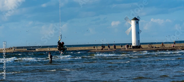 Obraz Kitesurfing in Świnoujście on the Baltic Sea.
Poland, hobby, Sommer 2022