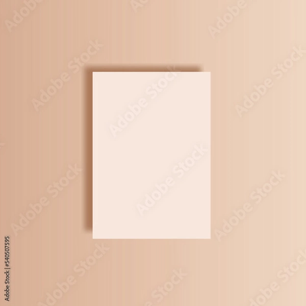 Obraz A4 Size Paper 3D Mockup for Design Presentation. 3D Illustration of A4 Paper