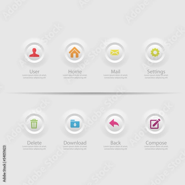 Obraz Web design Menu template