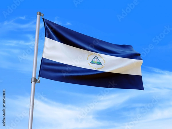 Obraz Nicaragua flag waving in the wind
