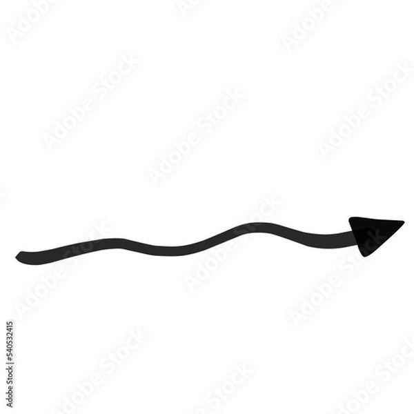 Fototapeta doodle arrow hand drawn