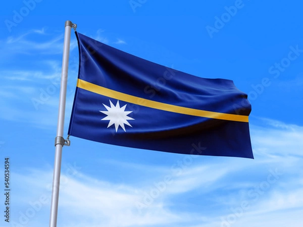 Obraz Nauru flag waving in the wind