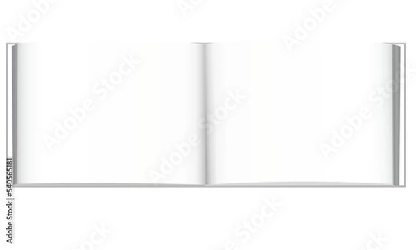 Fototapeta empty open book magazin 
brochure booklet with blank pages vector