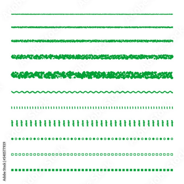 Obraz クレヨン素材　いろいろな線セット