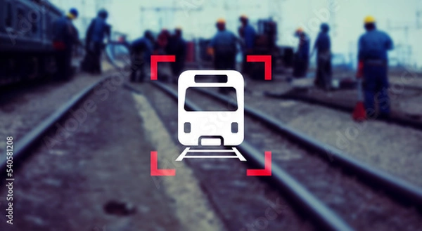 Fototapeta 鉄道整備工事イメージ