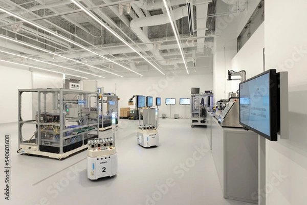 Obraz 電子部品の製造ライン工場