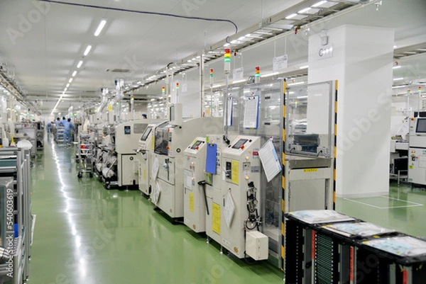 Obraz 電子部品の製造ライン工場