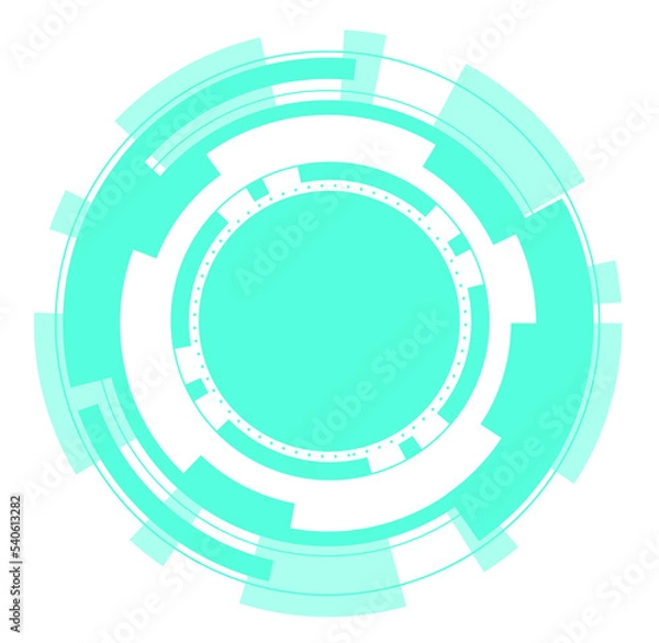 Obraz HUD Futuristic User Interface and Sci-Fi Future Technology Display Design for background.