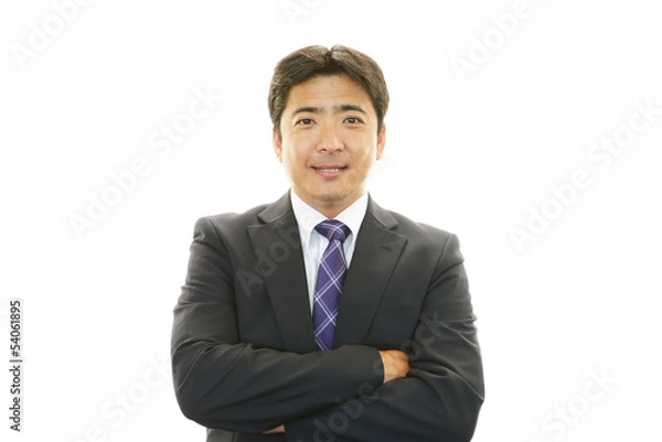 Fototapeta 笑顔のビジネスマン