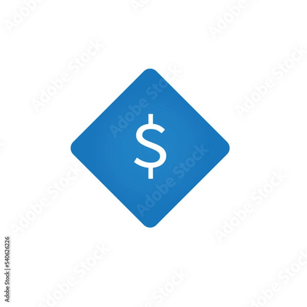 Obraz Dollar sign on icon. Vector illustration.