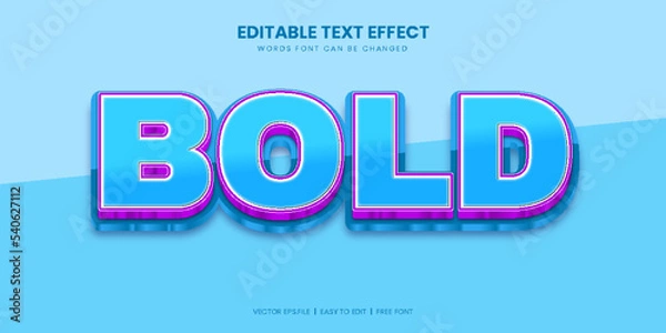 Fototapeta Bold Text Effect