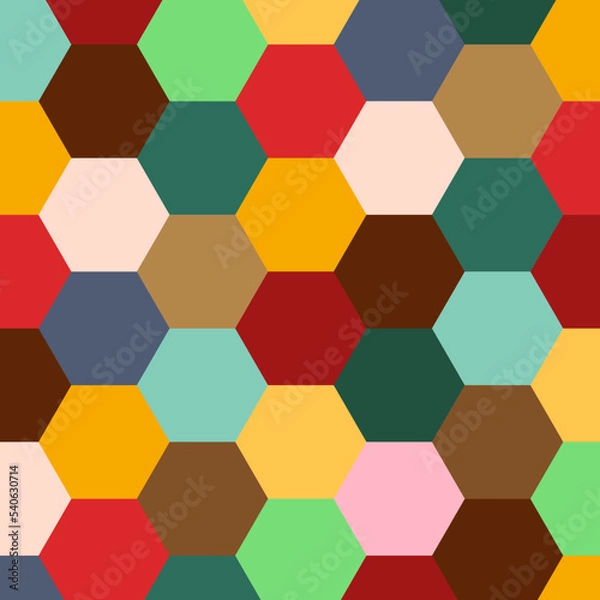 Obraz geometric hexagon seamless pattern. colorful background. honeycombs design
