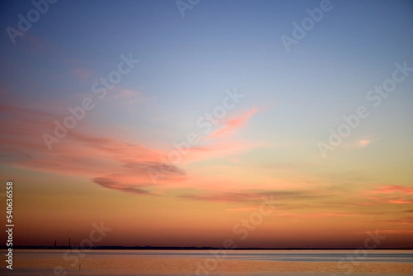 Obraz Sillamae sunset seen from NarvaJoesuu