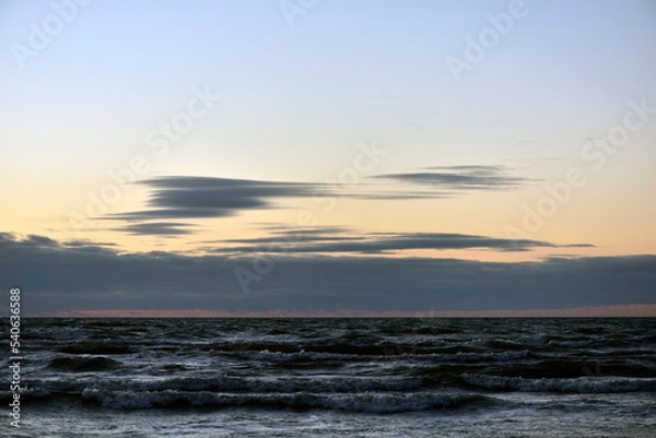 Obraz Heavy Clouds and big waves in the baltics
