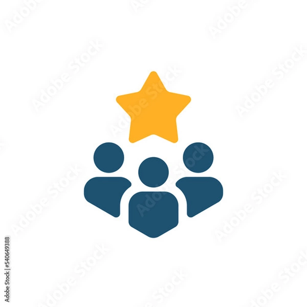 Obraz customer loyalty or retention icon with star