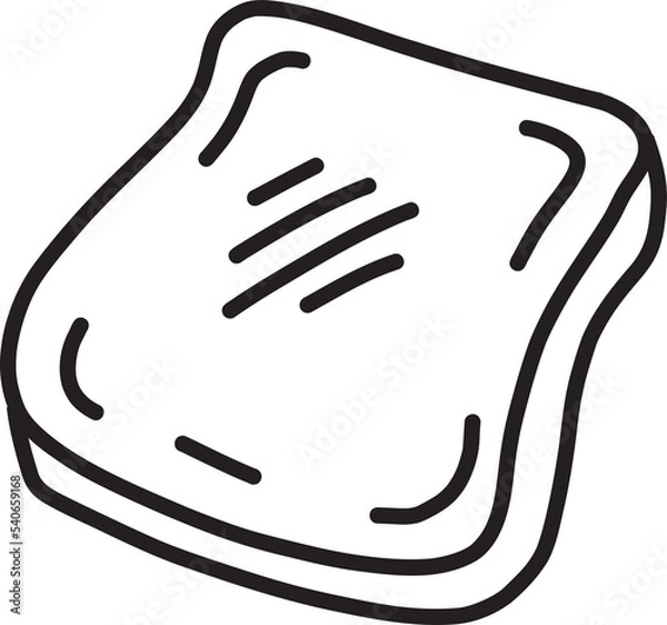 Obraz Hand Drawn sliced bread illustration
