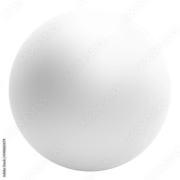 Fototapeta White Sphere isolated background. Sphere mockup. 3d illustration
