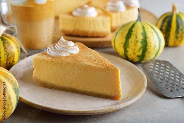 Fototapeta Pumpkin cheesecake