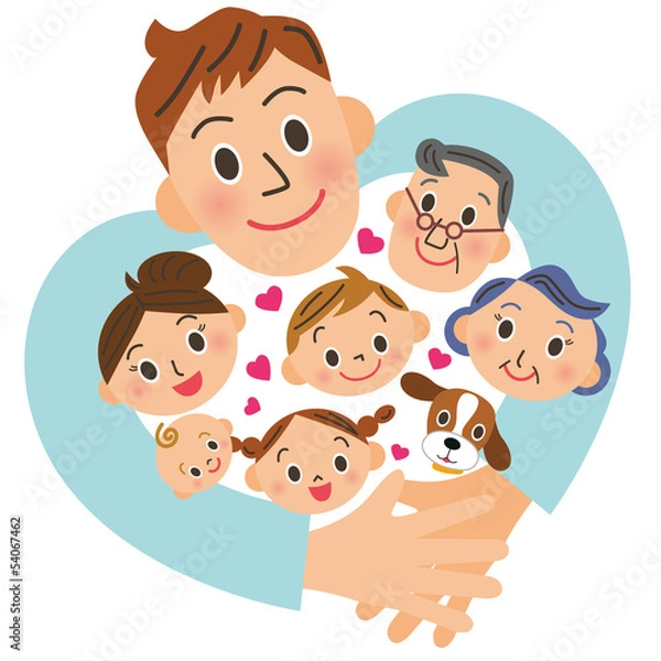 Fototapeta 家族集合