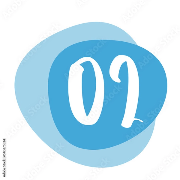 Fototapeta Number Info-graphic Bullet point 2, Shape number, Infographic Number.