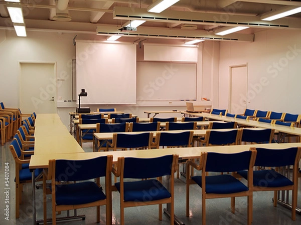 Obraz Sudents auditorium ready for lecture, view