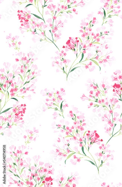 Fototapeta Classic Popular Flower Seamless pattern background.Perfect for wallpaper, fabric design, wrapping paper, surface textures, digital paper.