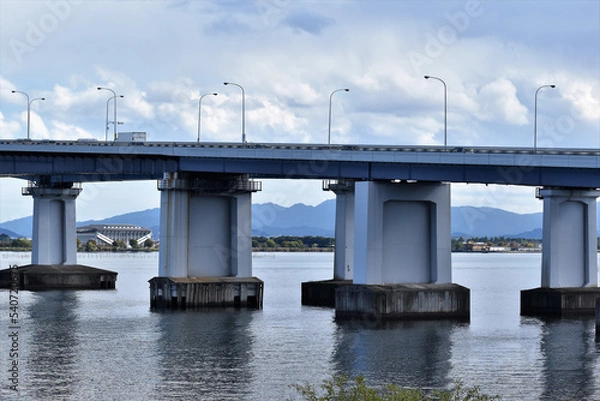 Fototapeta 琵琶湖大橋
