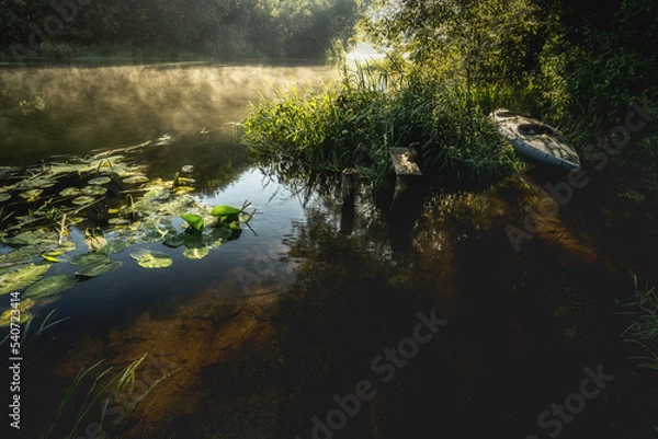 Obraz sunset on the river