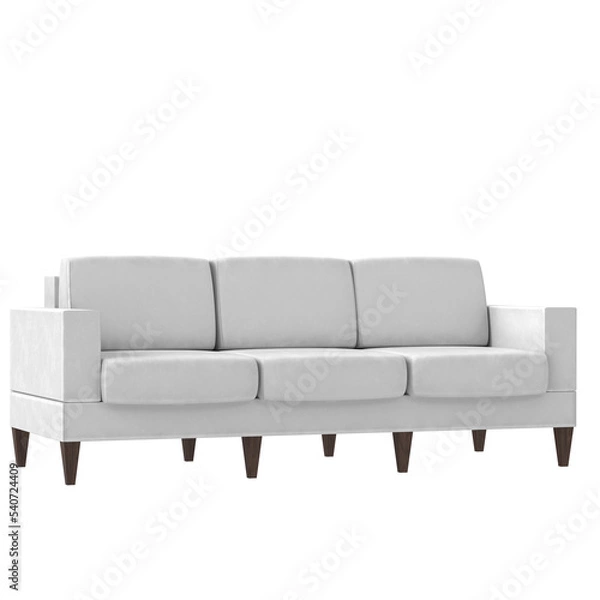 Fototapeta 3d rendering illustration of a couch sofa