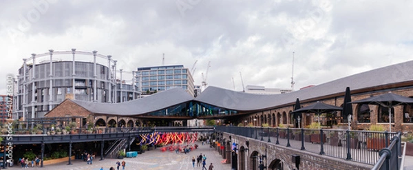 Obraz Coal Drops Yard, a new shopping quarter made form converted Victorian industrial buildings in King’s Cross, London, England, UK, October 15, 2022