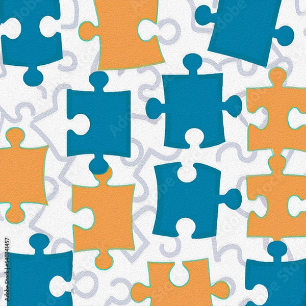Fototapeta pattern with puzzle