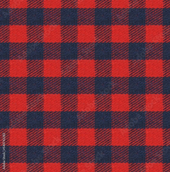 Fototapeta red gingham checkered fabric pattern