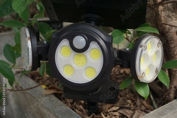 Obraz A lamp for lighting up at night using an automatic switch from the solar shell.