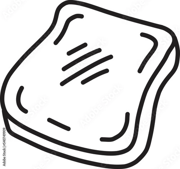 Obraz Hand Drawn sliced bread illustration