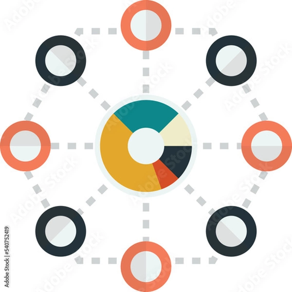 Fototapeta connection concept illustration in minimal style