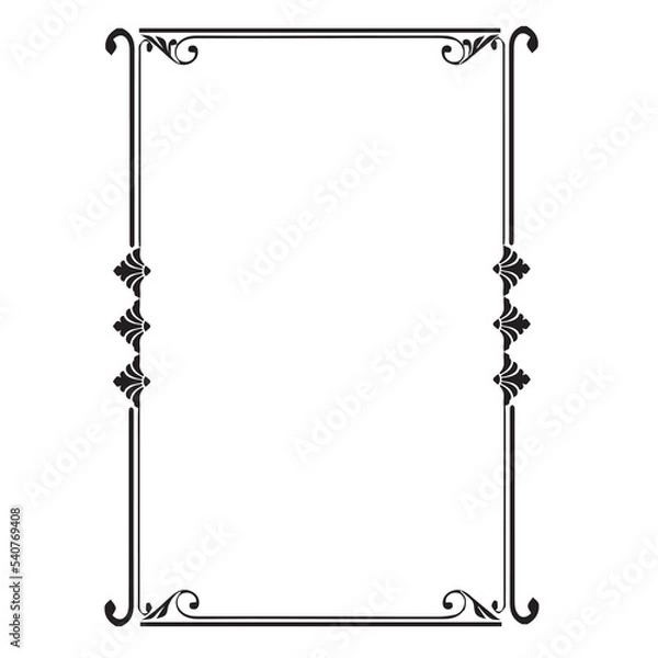 Fototapeta Frame, in the style of an ornament, Vector illustration eps 10, Art.	