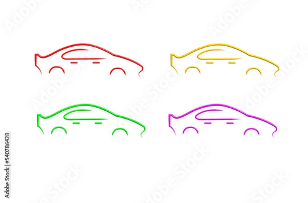 Fototapeta 
logo of a sports car in the style of minimalism