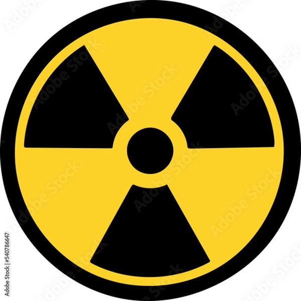 Fototapeta radiation symbol. vector radioactivity alert